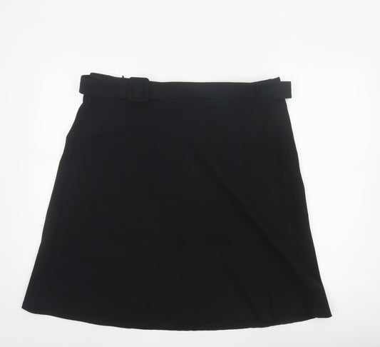 Marks and Spencer Women's Black A-Line Knee Length Skirt Size 18