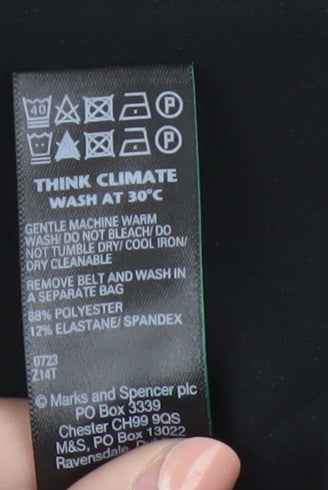 Marks and Spencer Women's Black A-Line Knee Length Skirt Size 18