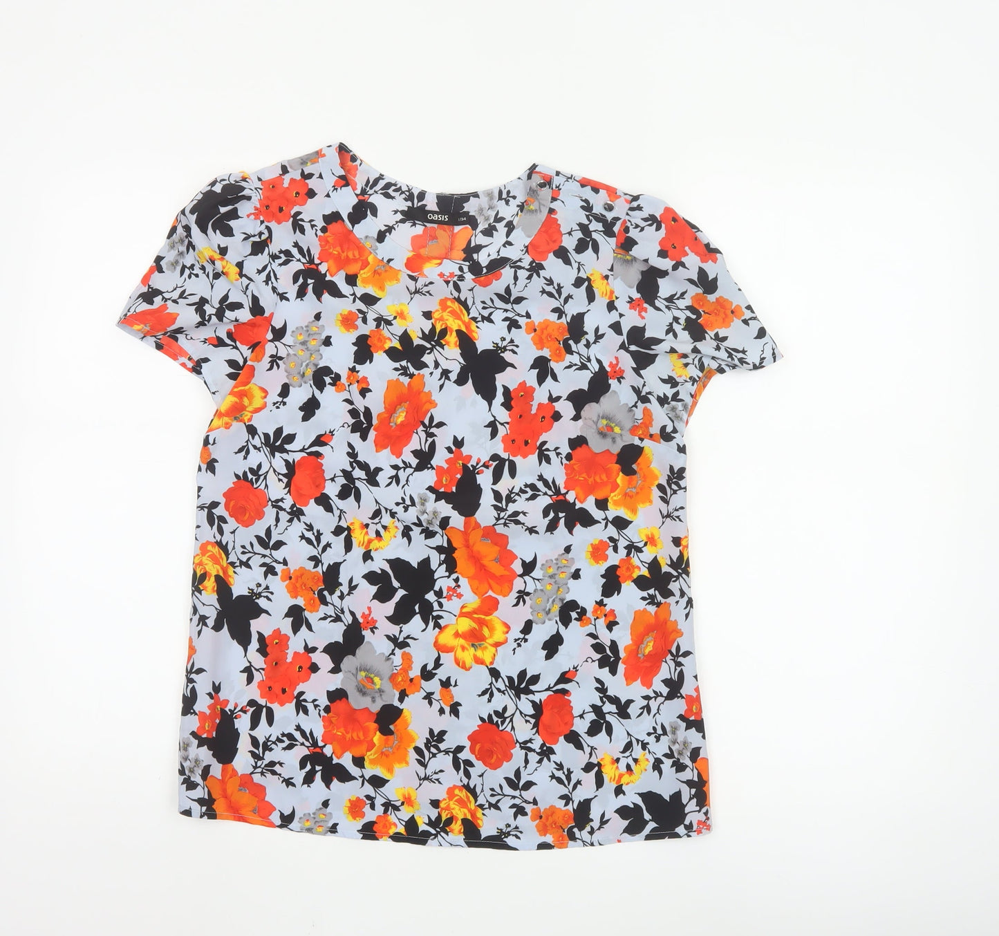 Oasis Womens Multicoloured Floral Tunic Blouse Size 8