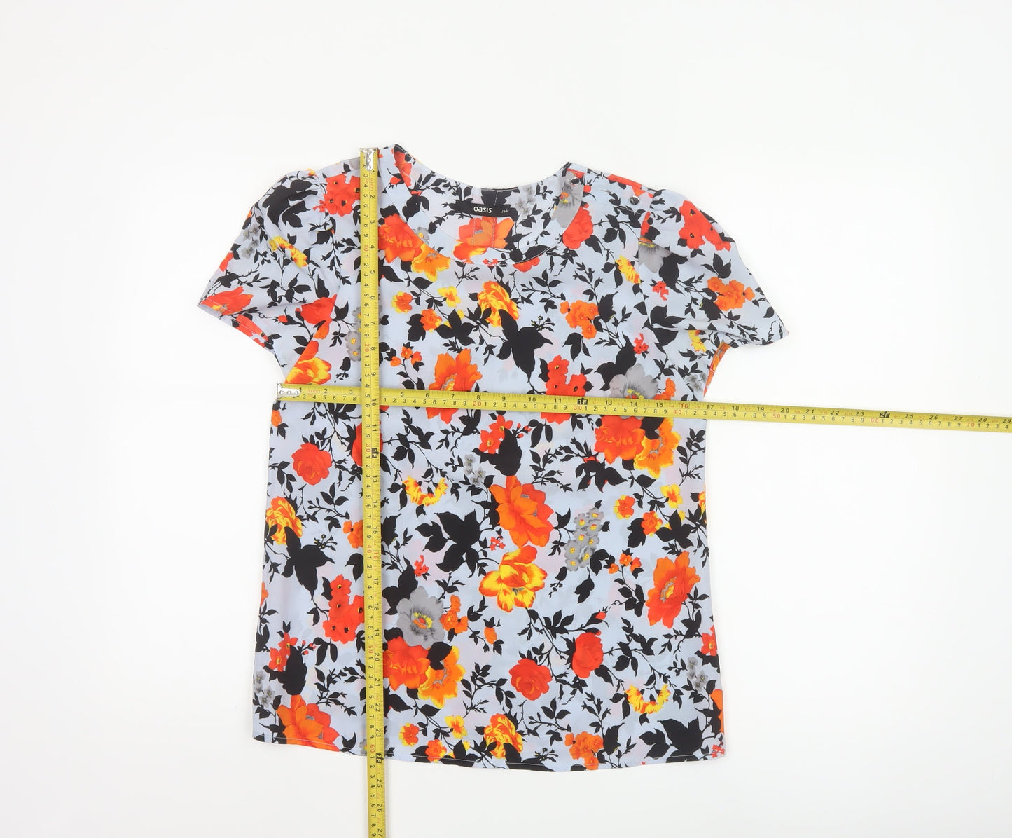 Oasis Womens Multicoloured Floral Tunic Blouse Size 8