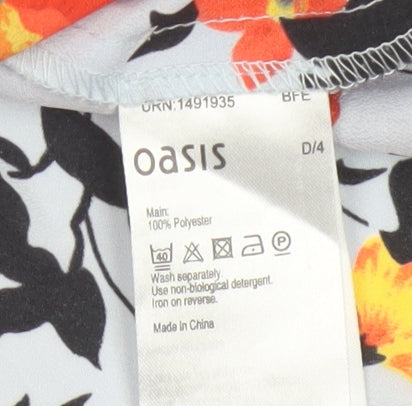 Oasis Womens Multicoloured Floral Tunic Blouse Size 8