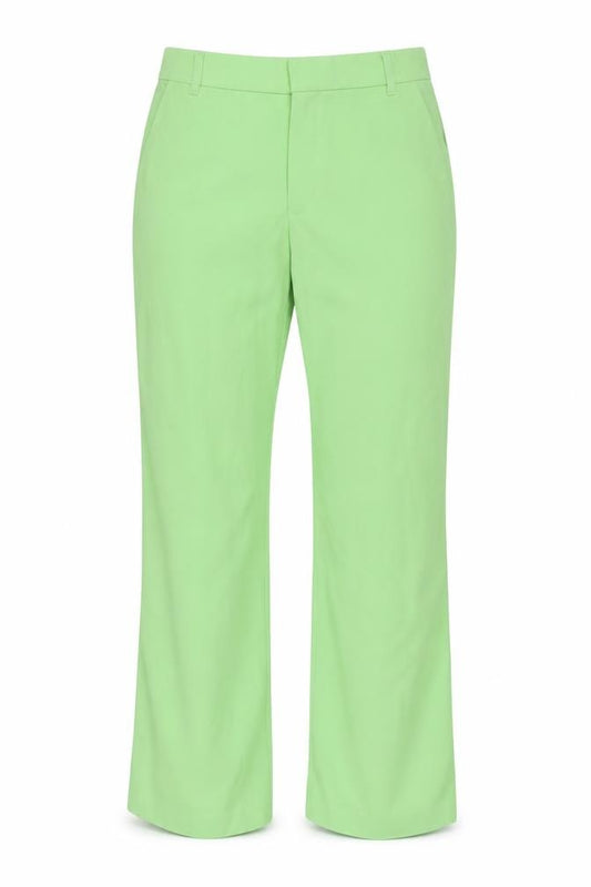 Zara Women's Green Straight Leg Crepe Trousers Size S