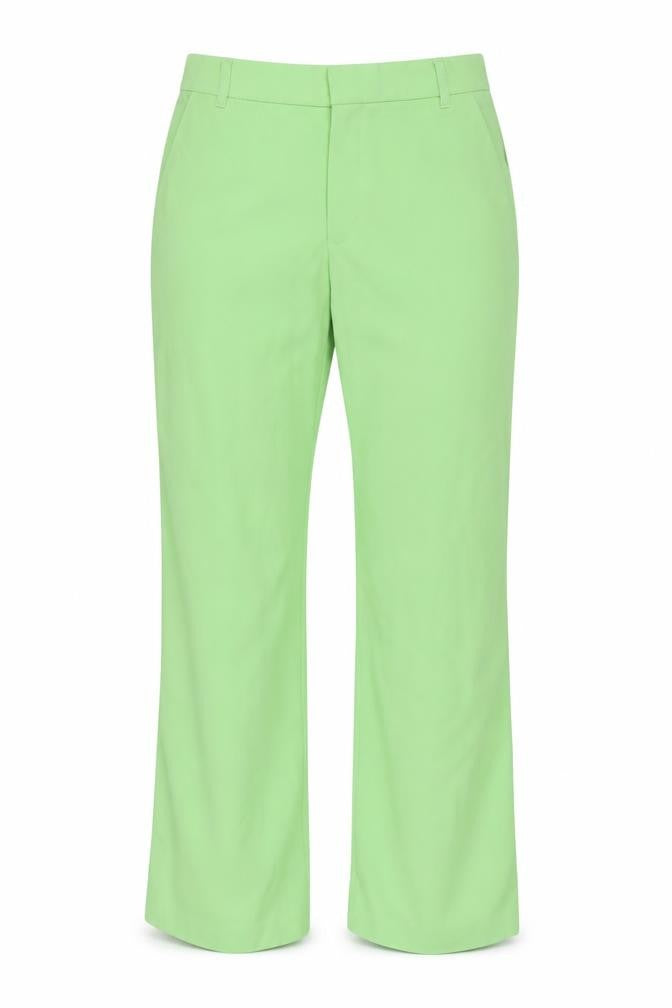 Zara Women's Green Straight Leg Crepe Trousers Size S