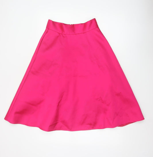 Coast Women’s Hot Pink A-Line Satin Knee Length Skirt UK 6