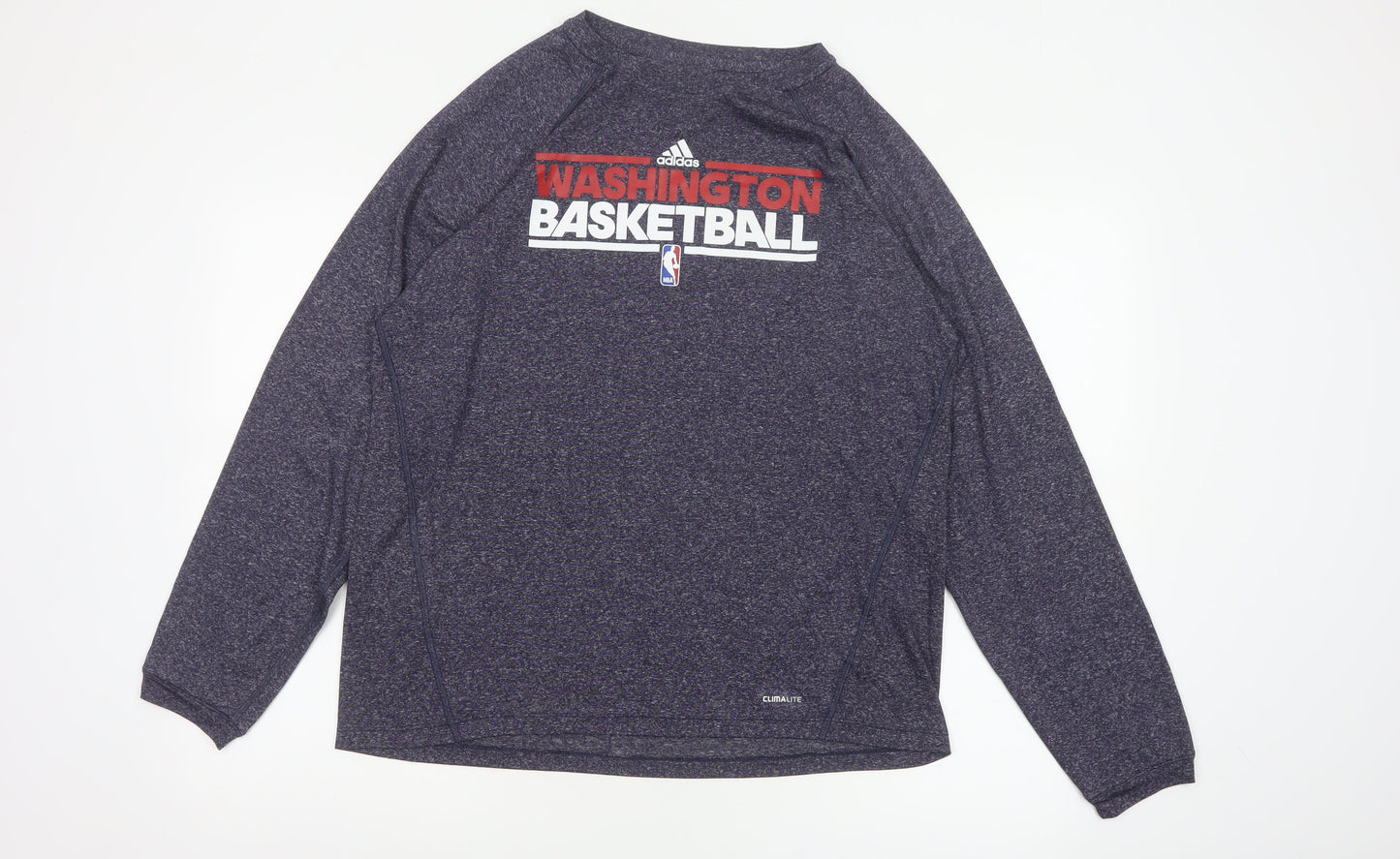 Adidas Men’s Blue Washington Basketball Long Sleeve Top Size L