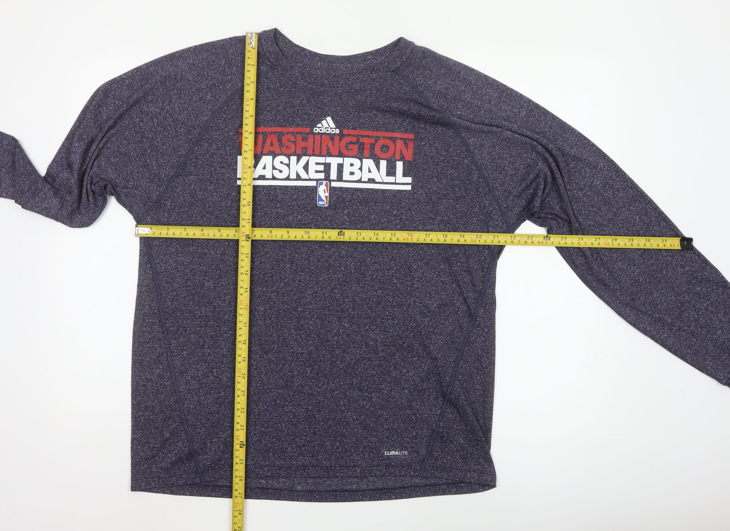 Adidas Men’s Blue Washington Basketball Long Sleeve Top Size L