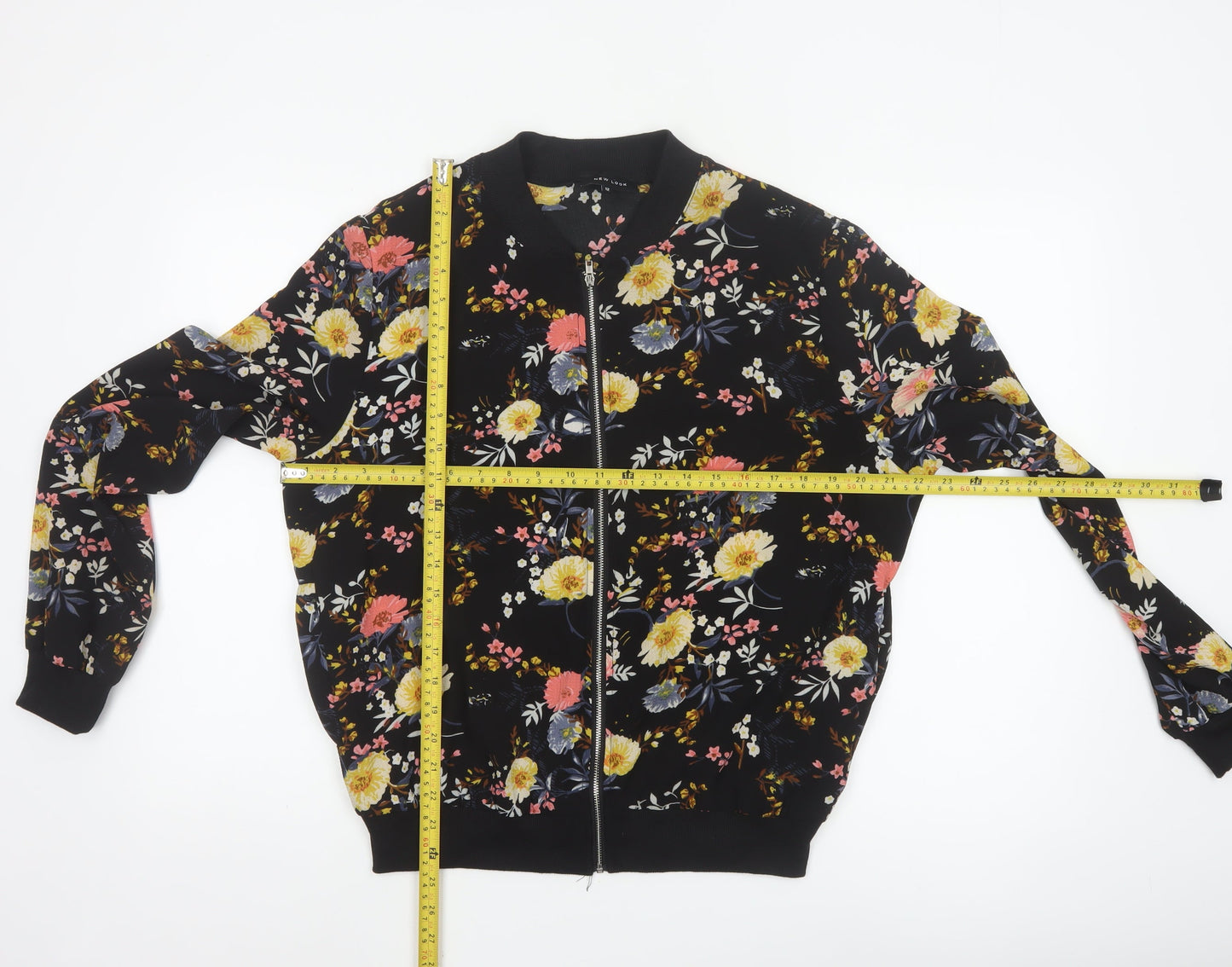New Look Women’s Multicoloured Floral Bomber Jacket Size 12