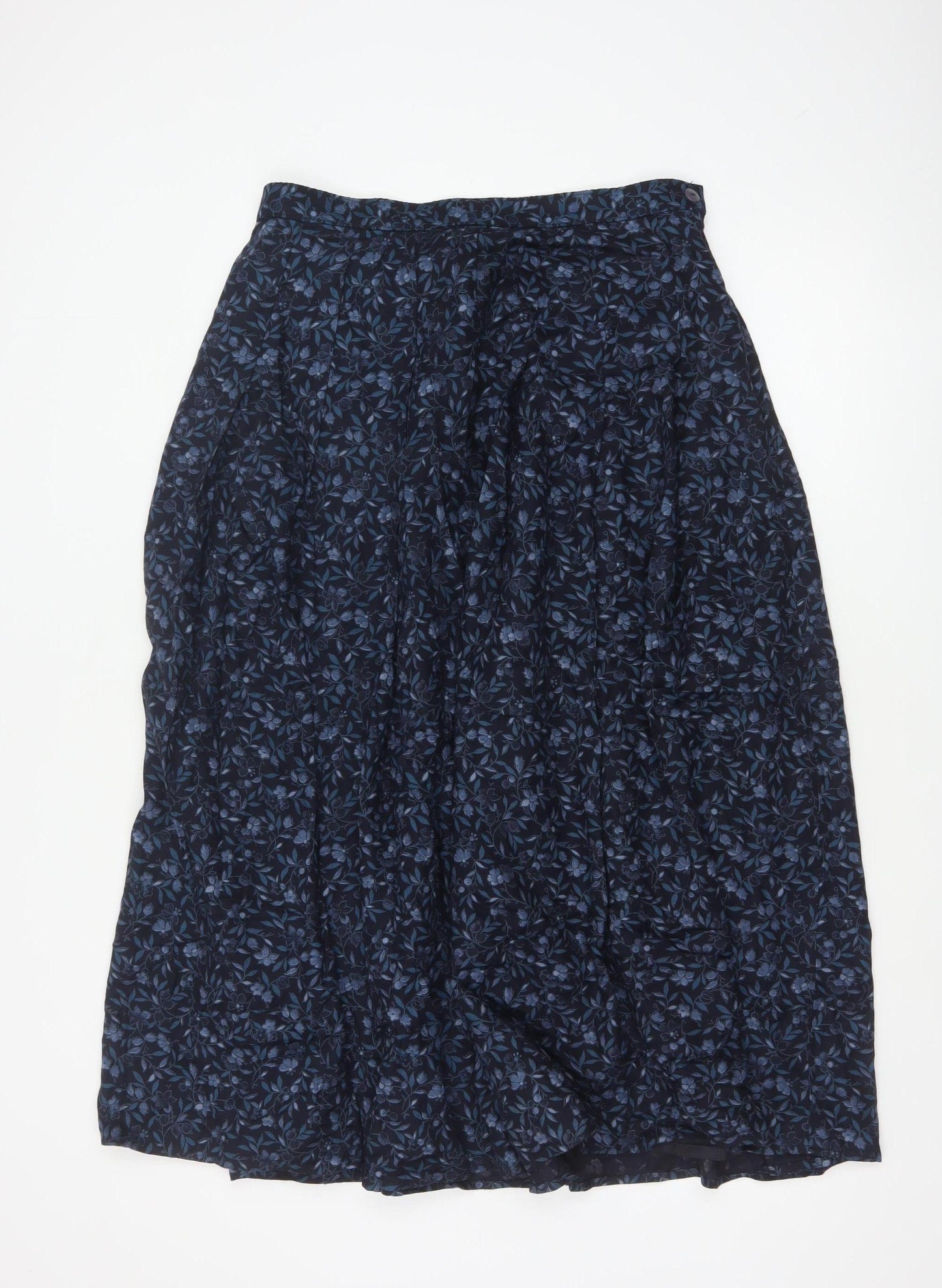 Marks and Spencer Women’s Blue Floral A-Line Midi Skirt Size 16