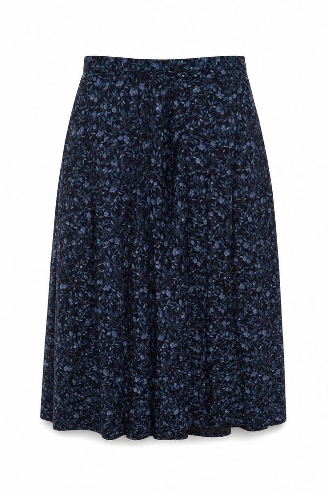 Marks & Spencer Women’s Blue Floral A-Line Midi Skirt Size 16
