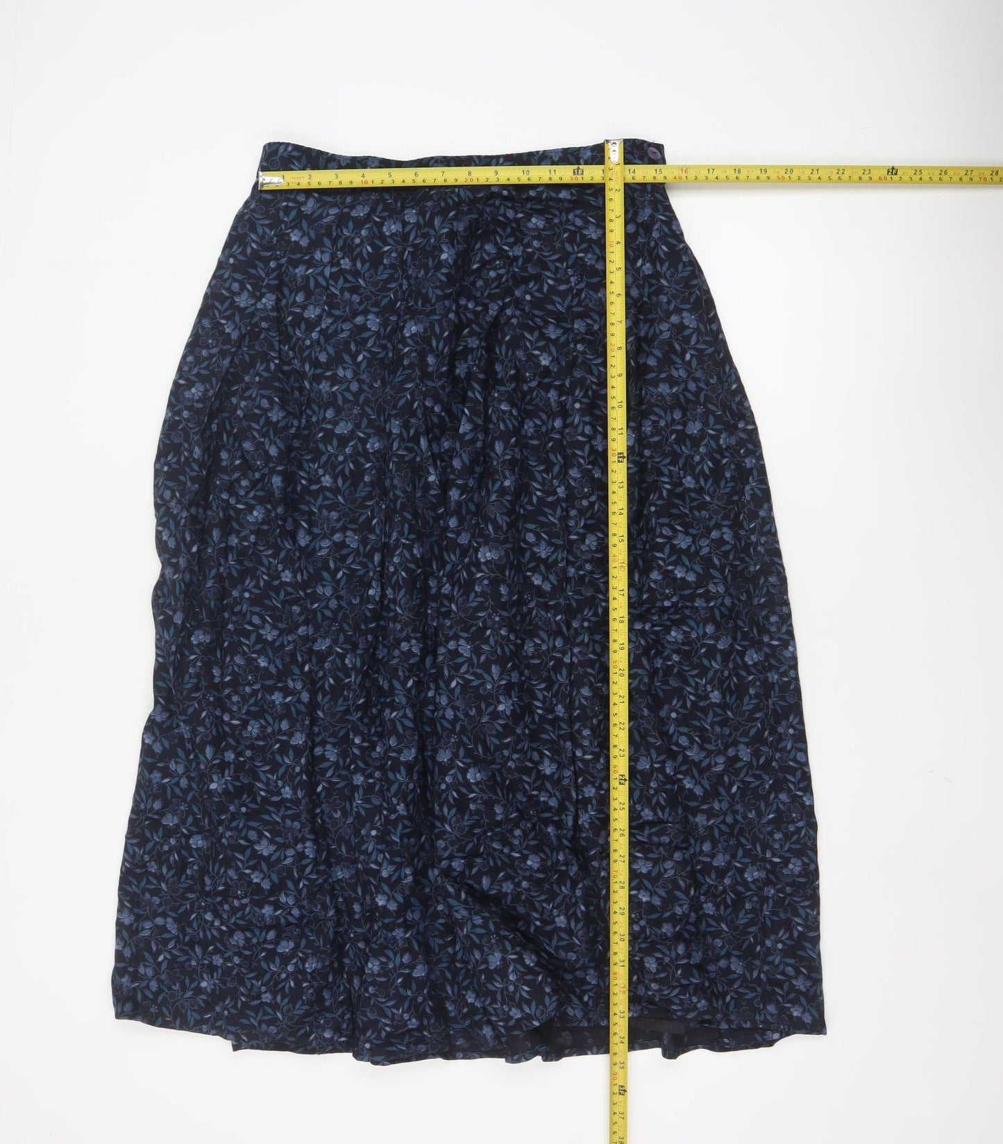 Marks and Spencer Women’s Blue Floral A-Line Midi Skirt Size 16