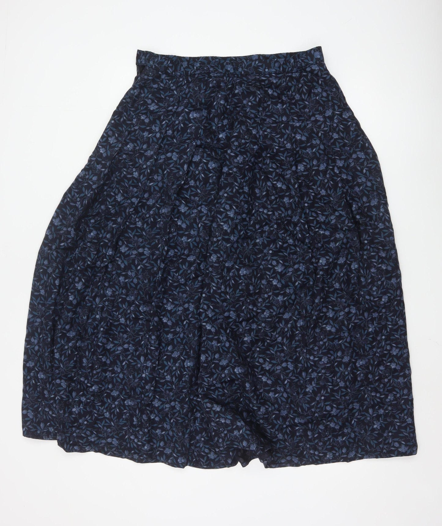 Marks and Spencer Women’s Blue Floral A-Line Midi Skirt Size 16