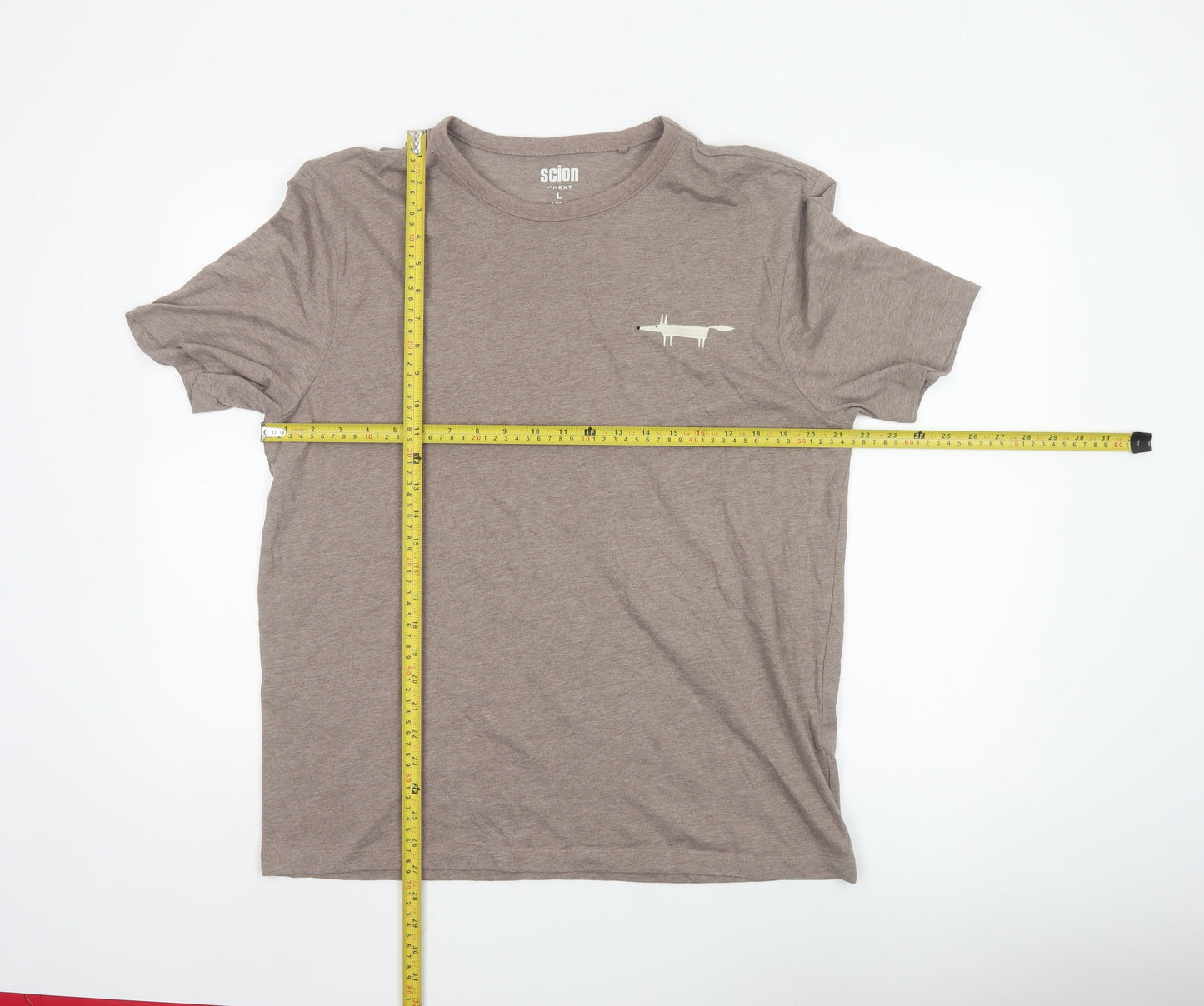 Next Men Brown Animal Logo Crew Neck T-Shirt Size L