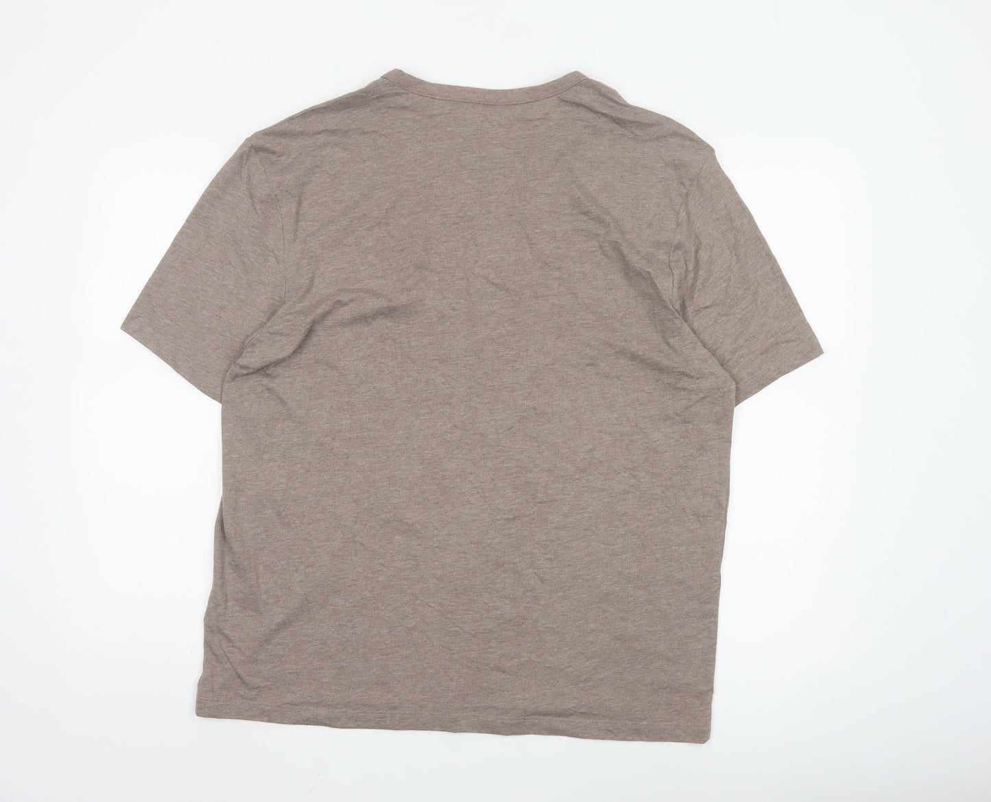 Next Men Brown Animal Logo Crew Neck T-Shirt Size L