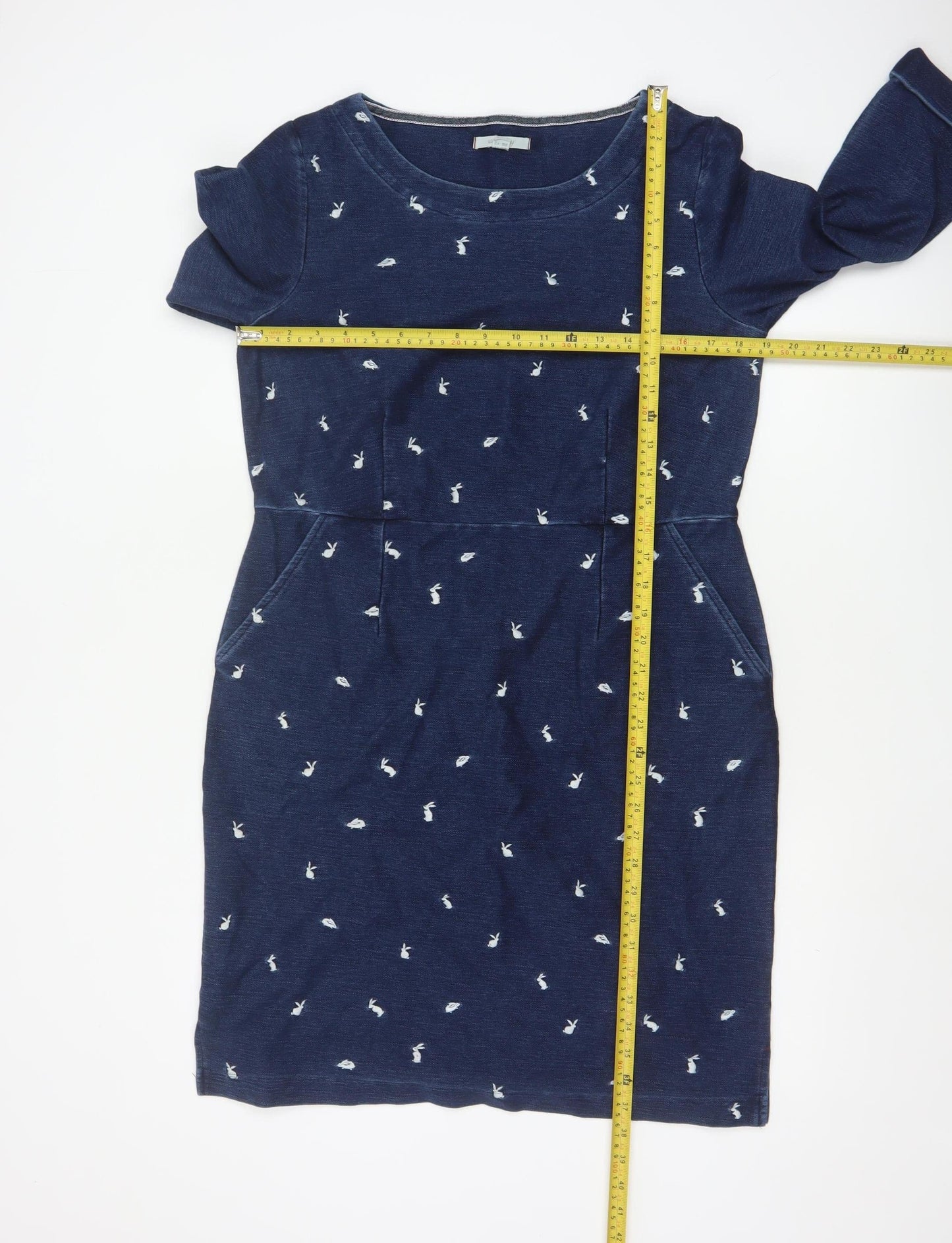 White Stuff Women Blue Animal Print Shift Dress Size 14