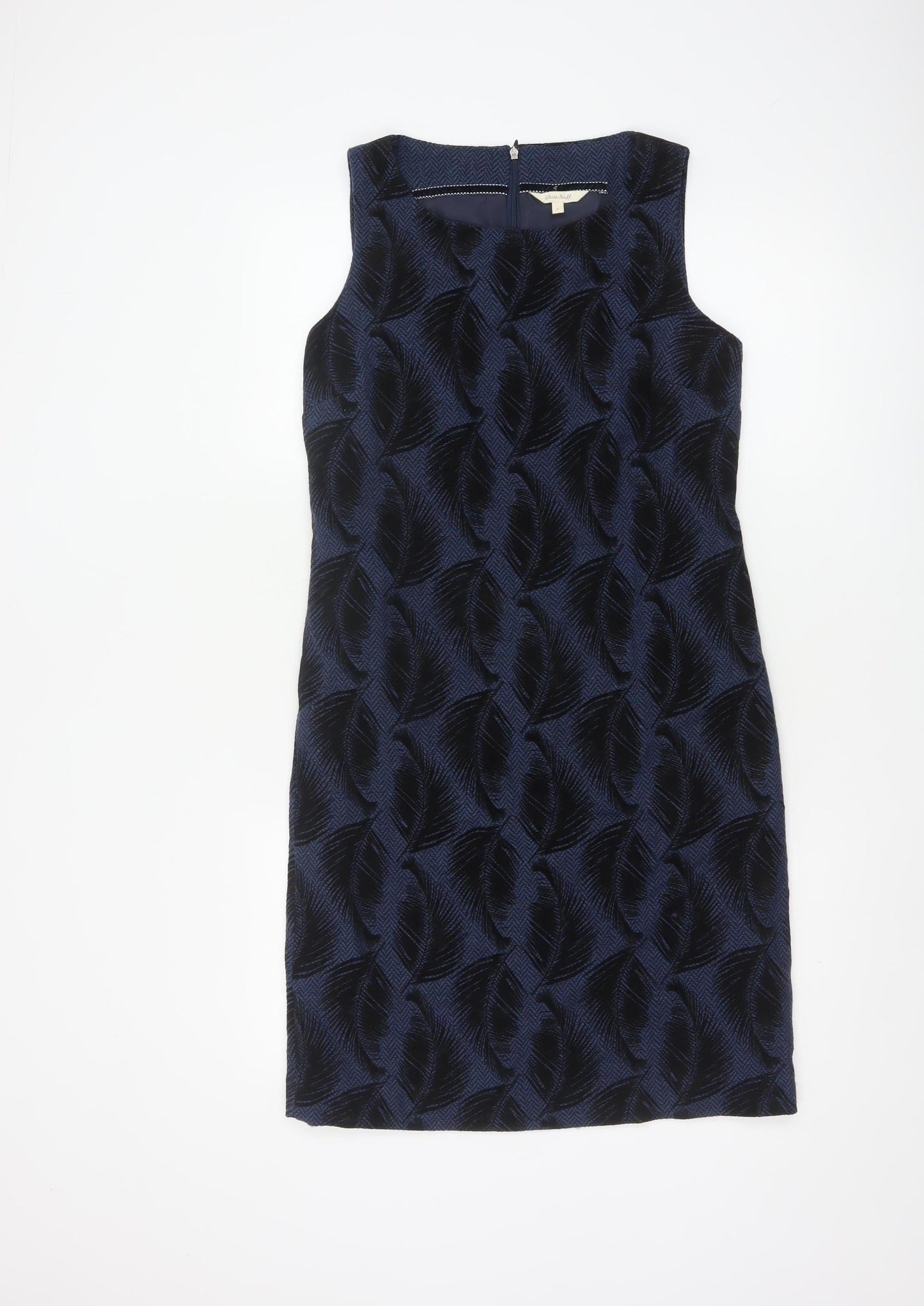 White Stuff Women's Blue Sleeveless Sheath Dress Size 8