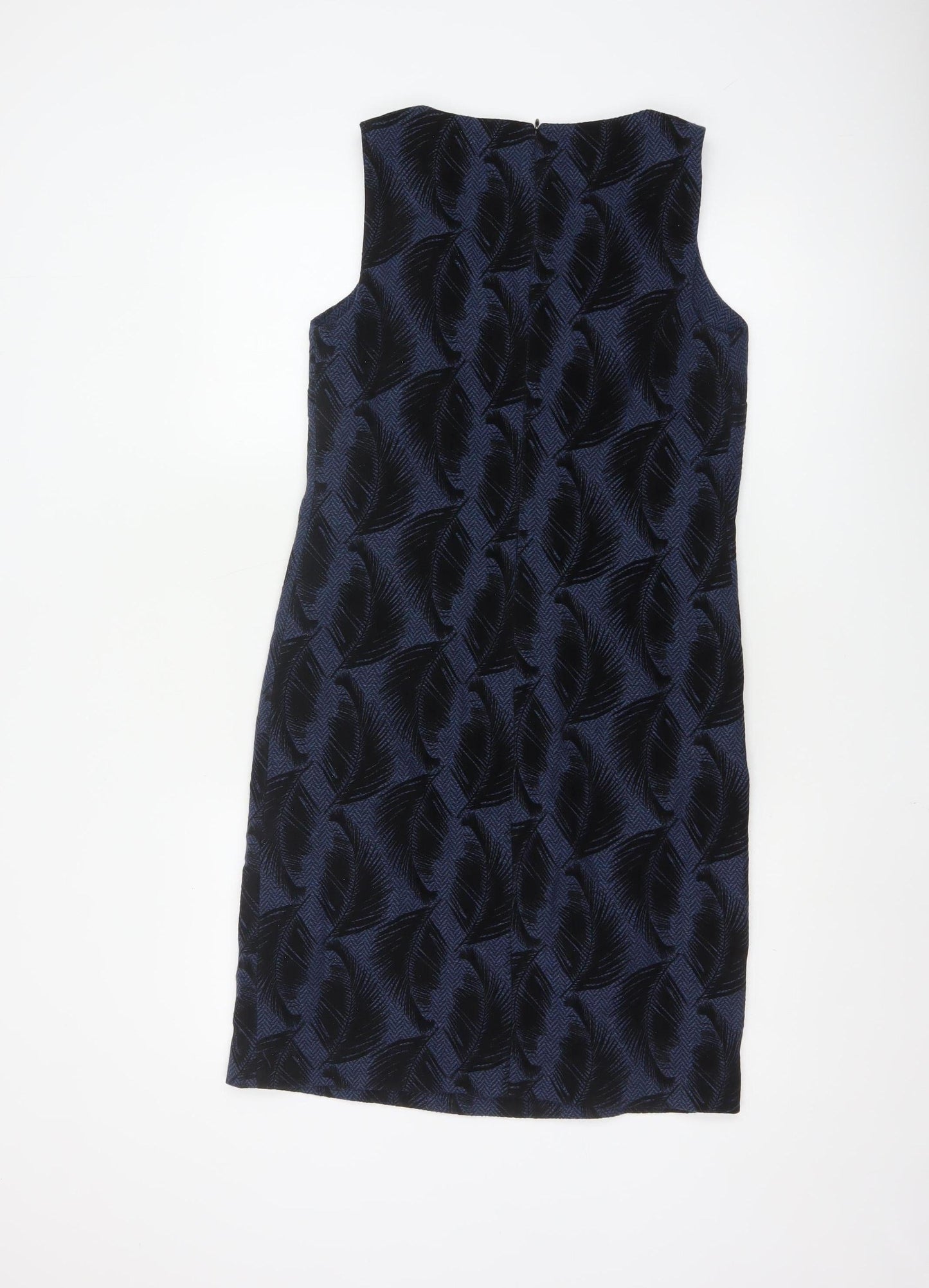 White Stuff Women's Blue Sleeveless Sheath Dress Size 8