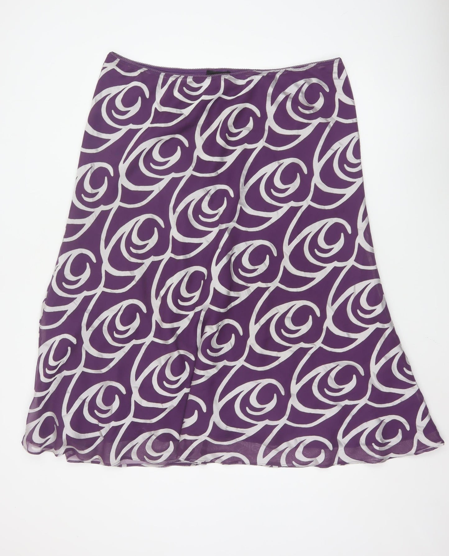 Jacques Vert Women's Purple A-Line Midi Skirt Size 22 Viscose Blend