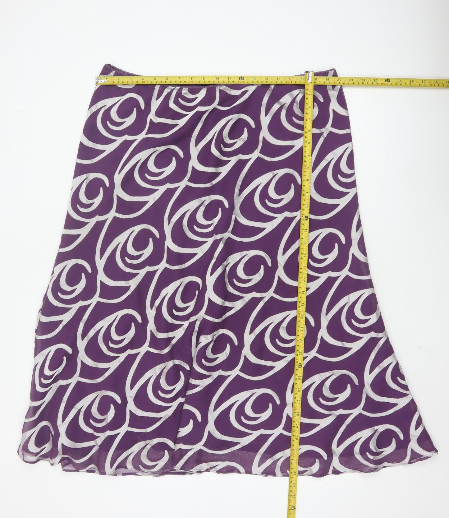 Jacques Vert Women's Purple A-Line Midi Skirt Size 22 Viscose Blend