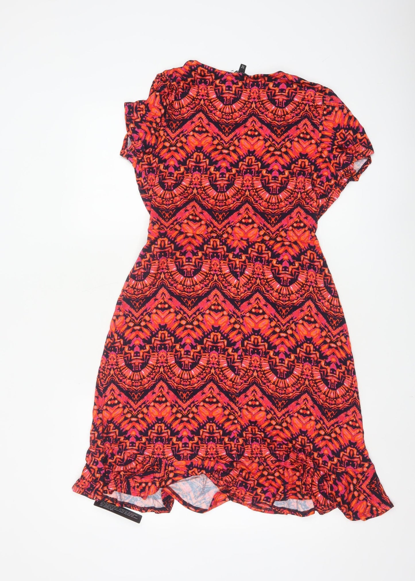 Roman Petite Women's Multicoloured Size 12 Jersey Wrap Dress