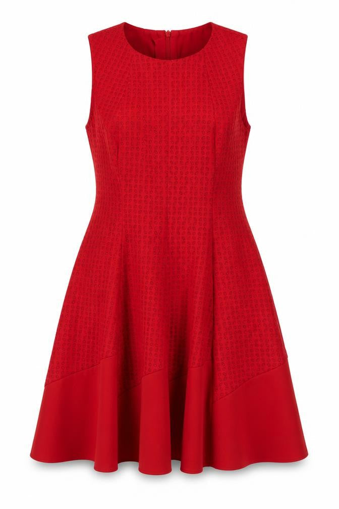 Reiss Women Red Sleeveless Fit & Flare Dress UK 12 Elegant Party Style