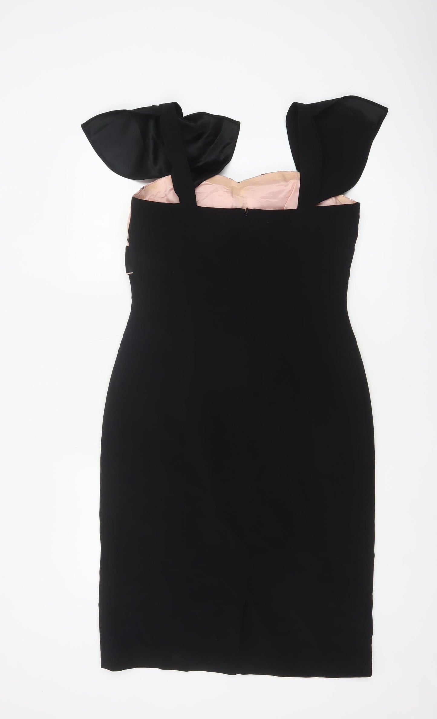 Veni Infantino for Ronald Joyce Women's Black & Pink UK 12 Bodycon Dress