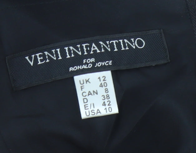 Veni Infantino for Ronald Joyce Women's Black & Pink UK 12 Bodycon Dress