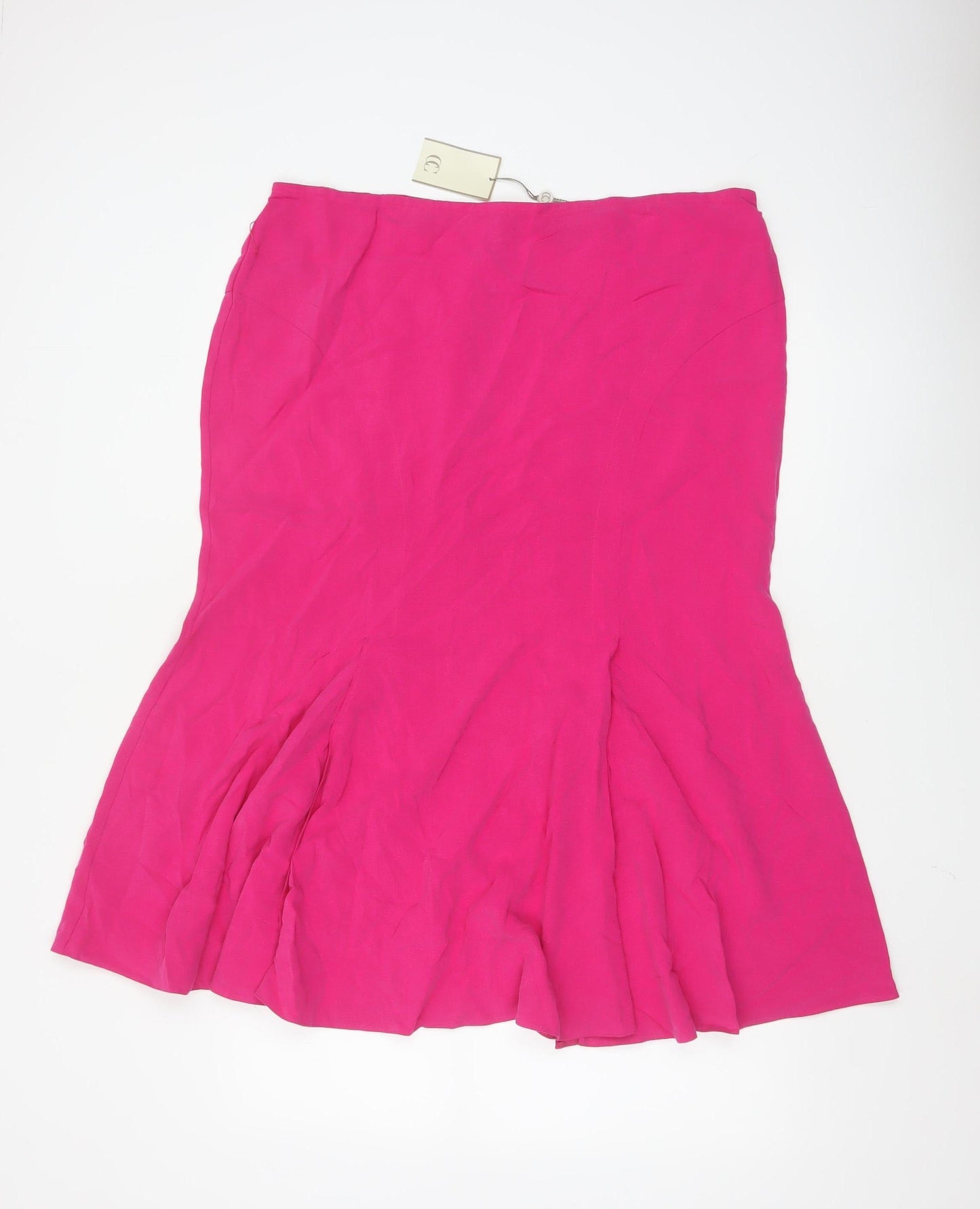 CC Women Pink Trumpet Knee Length Skirt Size 16 Lyocell Blend