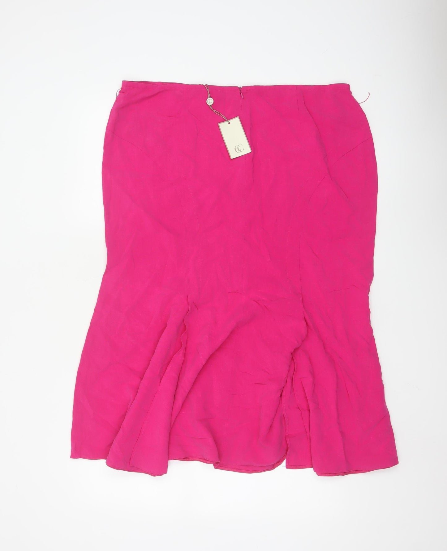 CC Women Pink Trumpet Knee Length Skirt Size 16 Lyocell Blend