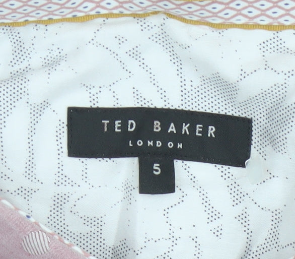 Ted Baker Men’s Pink Polka Dot Cotton Button-Up Shirt Size L