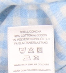 Savida Women Blue Check A-Line Long Skirt Size 10