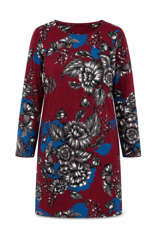 Thought Womens Red Floral Long Sleeve Knee Length Dress Size 10