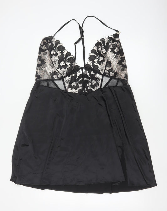 Ann Summers Womens Black XXL Lace Chemise Adjustable Straps