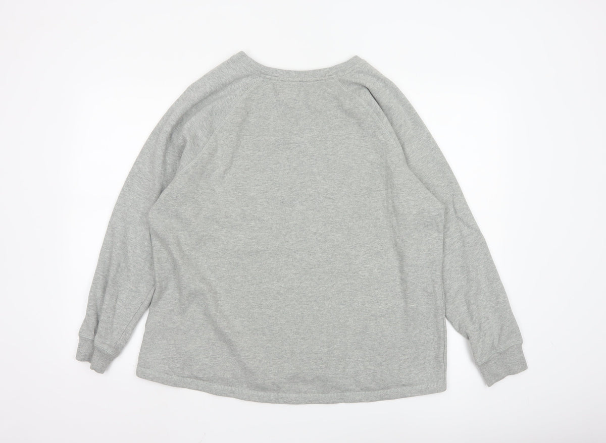 Next Women Grey Sequin Reindeer Pullover Sweatshirt Size 18