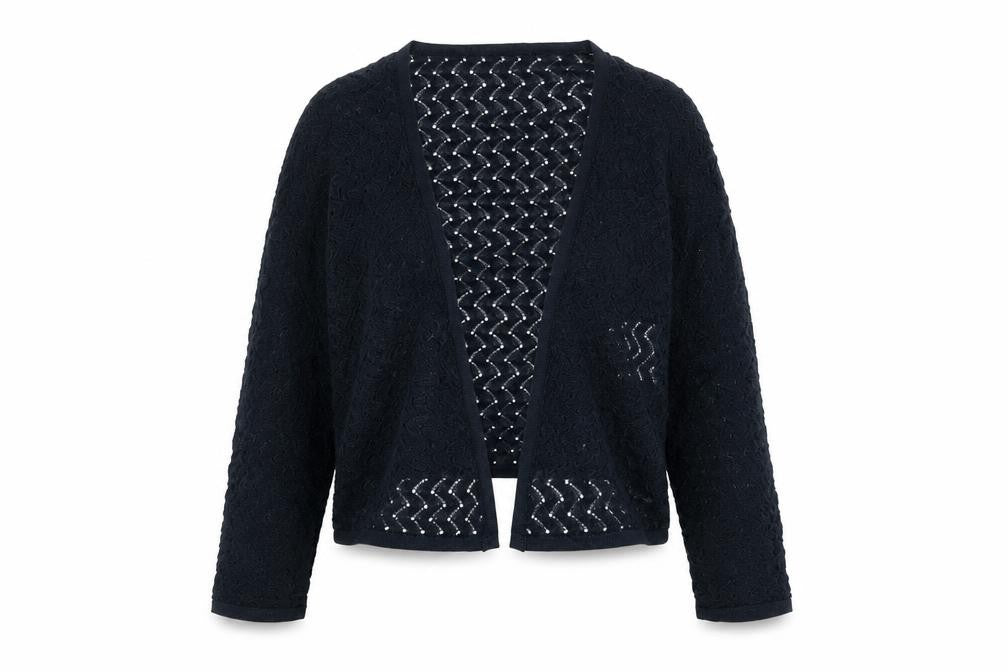 Morgan de Toi Women's Black Open-Knit Cardigan Size M