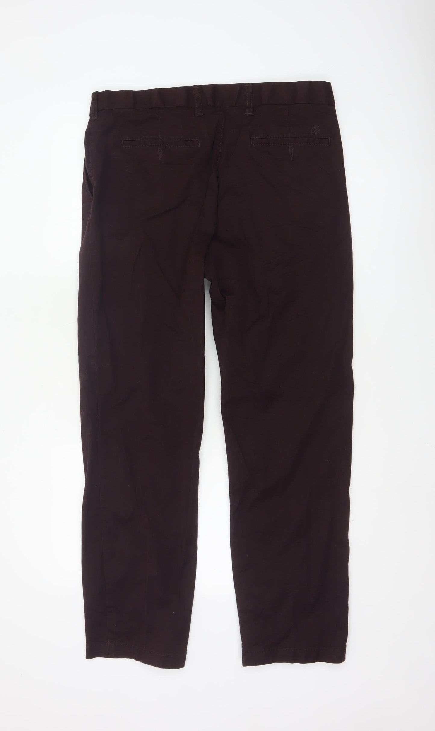Marks and Spencer Men's Brown Regular Fit Chino Trousers 38W 31L