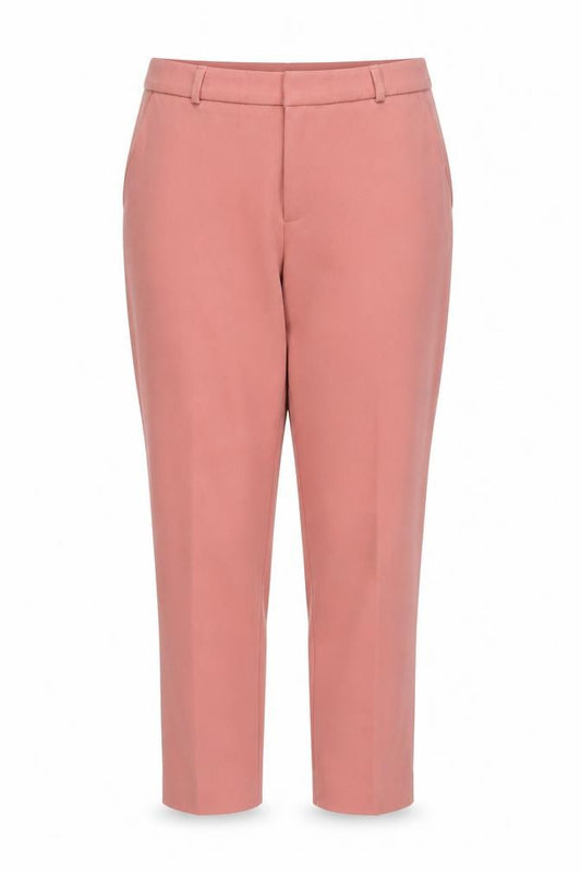 Stradivarius Women Pink Cropped Trousers M Polyester Blend
