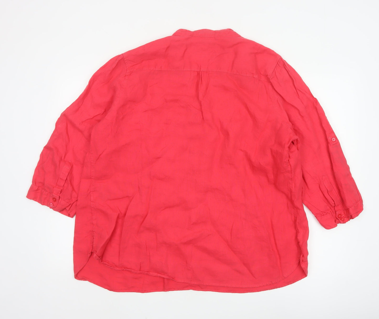 Marks and Spencer Women’s Pink Linen Tunic Blouse Size 22