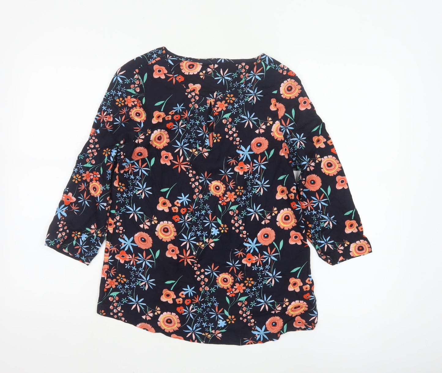 Marks and Spencer Womens Multicoloured Floral Viscose Tunic Blouse Size 8