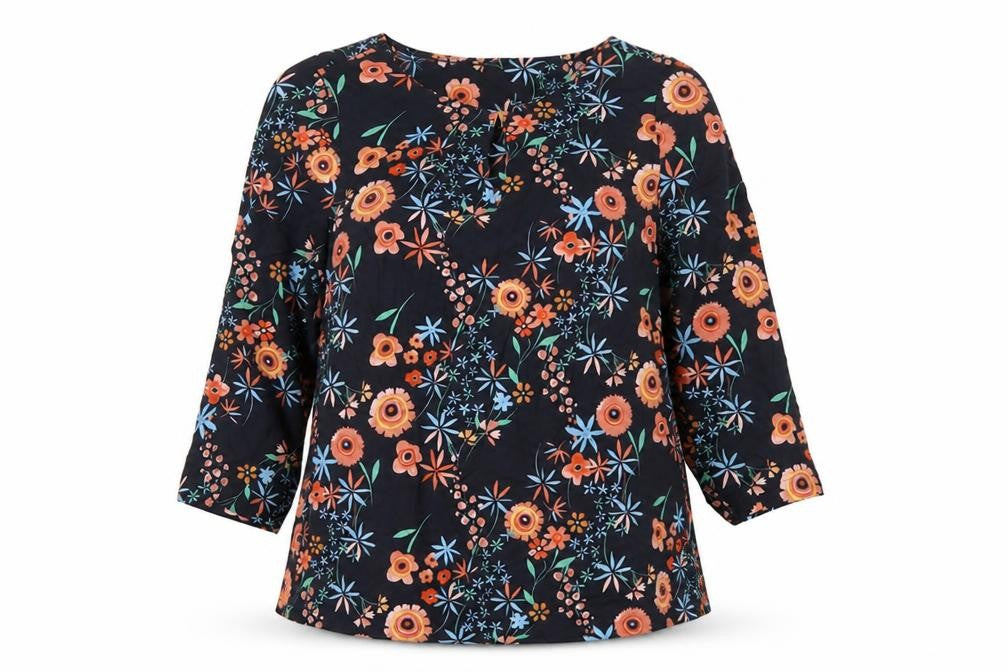 Marks & Spencer Womens Multicoloured Floral Viscose Tunic Blouse Size 8