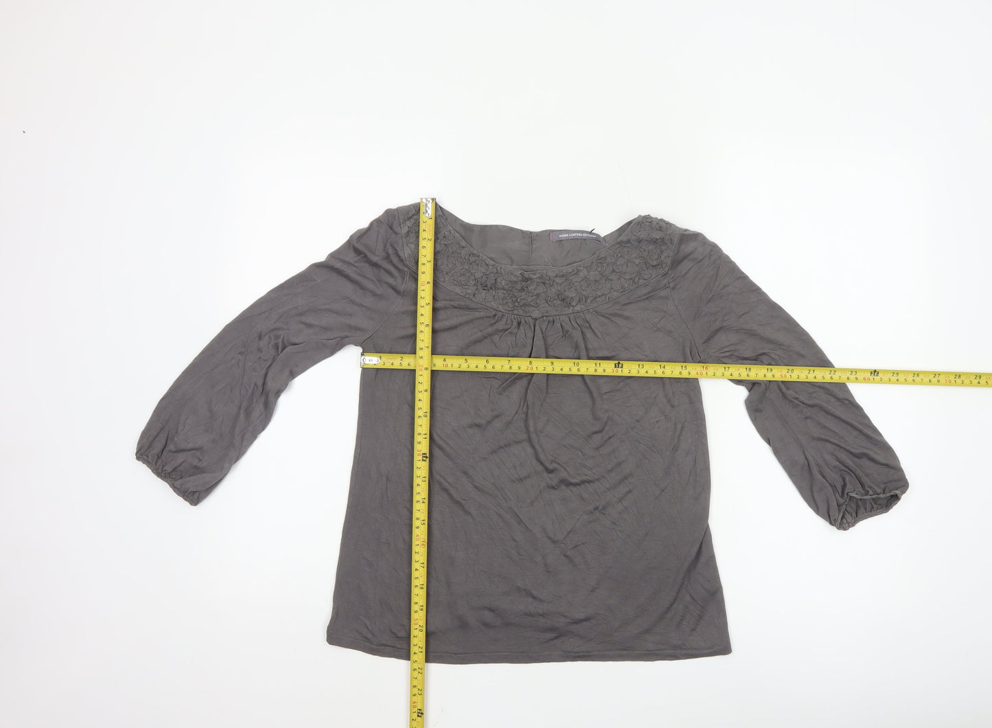Boden Women's Grey Tunic Style Silk Blend Blouse UK 6