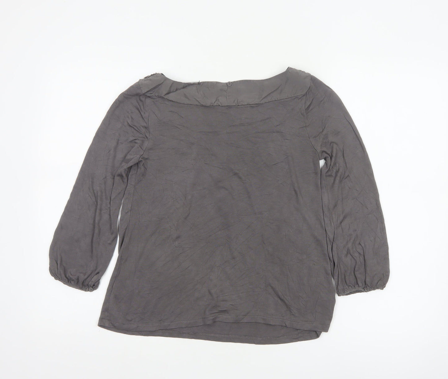 Boden Women's Grey Tunic Style Silk Blend Blouse UK 6