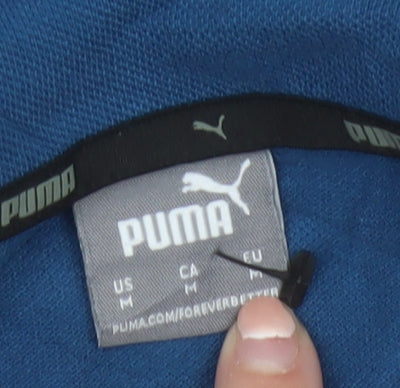 Puma Women Blue Man City Polo Shirt M Short Sleeve