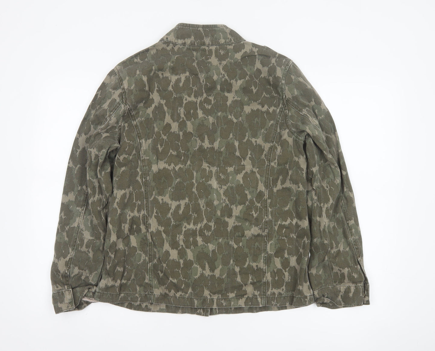 Hush Womens Green Camouflage Military Jacket Size 12