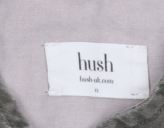 Hush Womens Green Camouflage Military Jacket Size 12