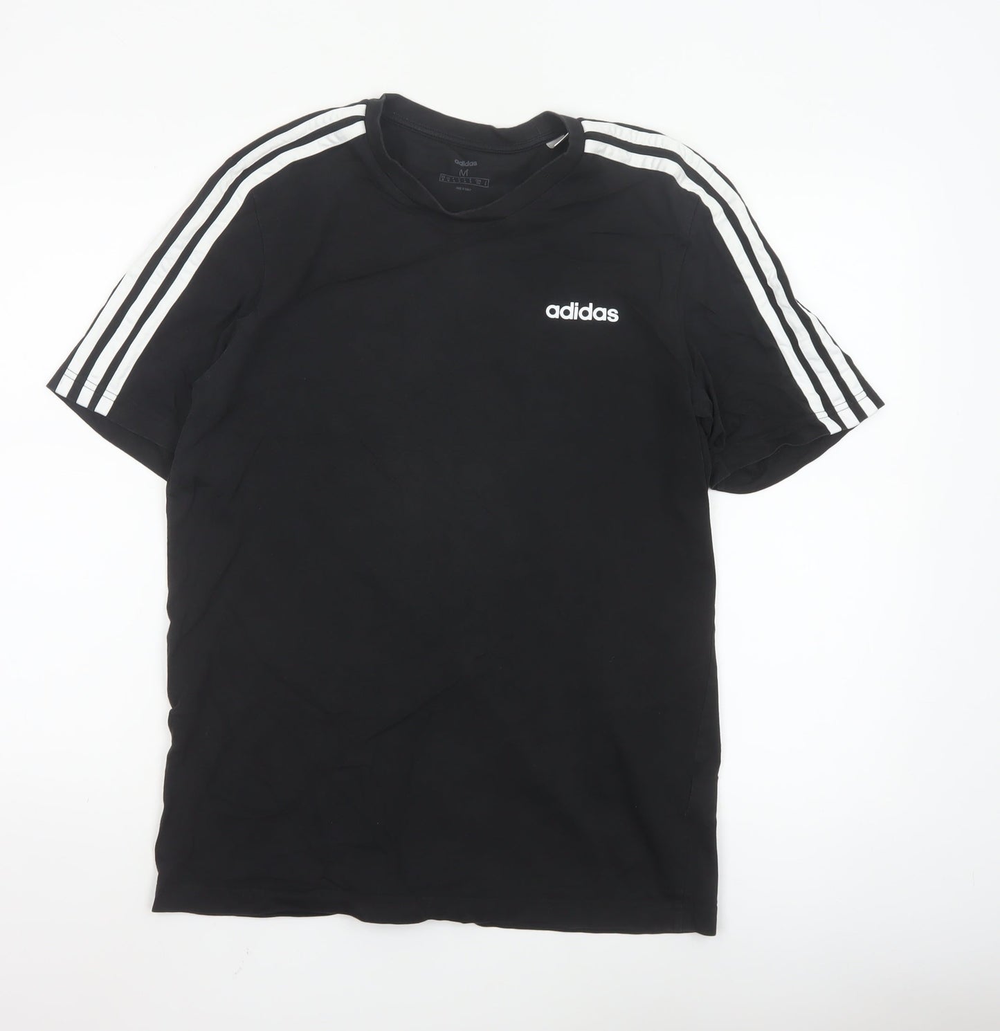Adidas Men's Black Short Sleeve Crew Neck Logo T-Shirt Size M