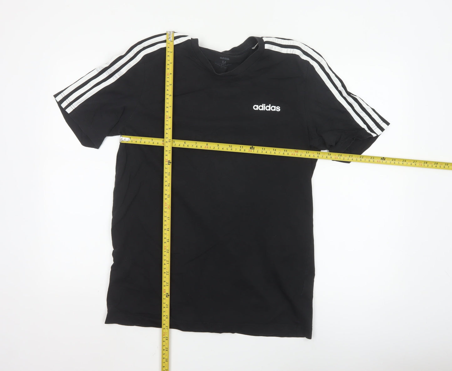 Adidas Men's Black Short Sleeve Crew Neck Logo T-Shirt Size M