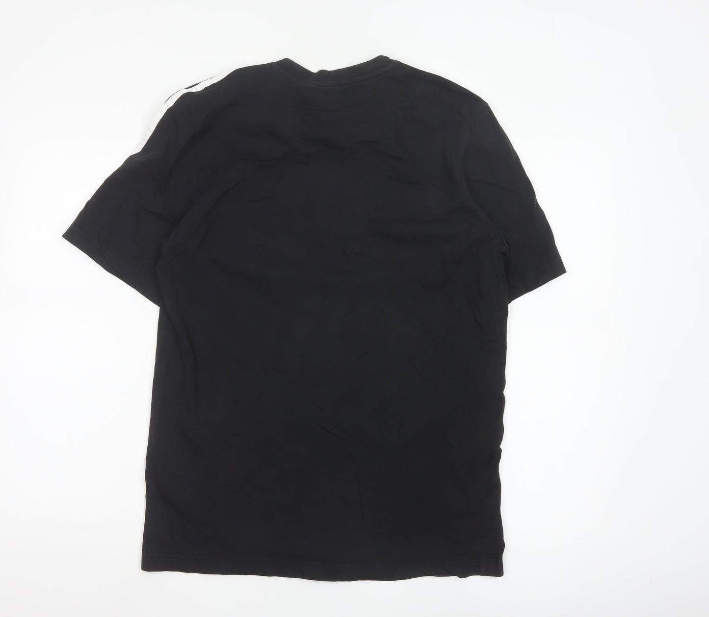 Adidas Men's Black Short Sleeve Crew Neck Logo T-Shirt Size M