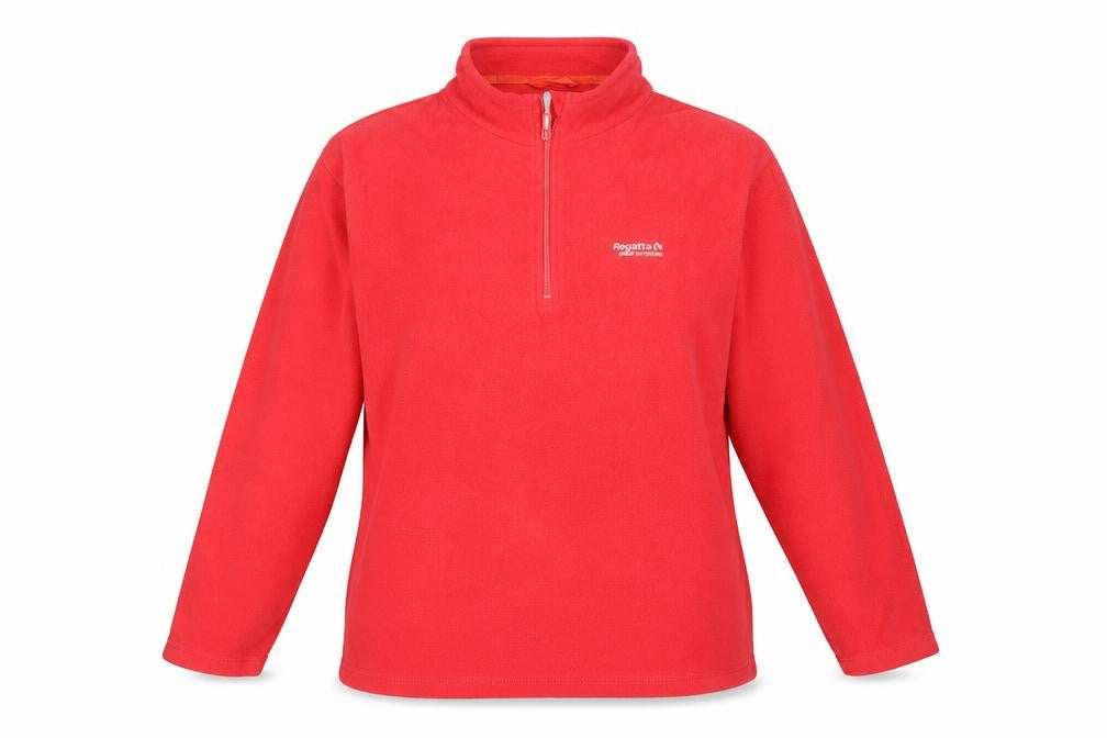 Regatta Women Red Fleece 1/4 Zip Pullover Sweatshirt UK 18