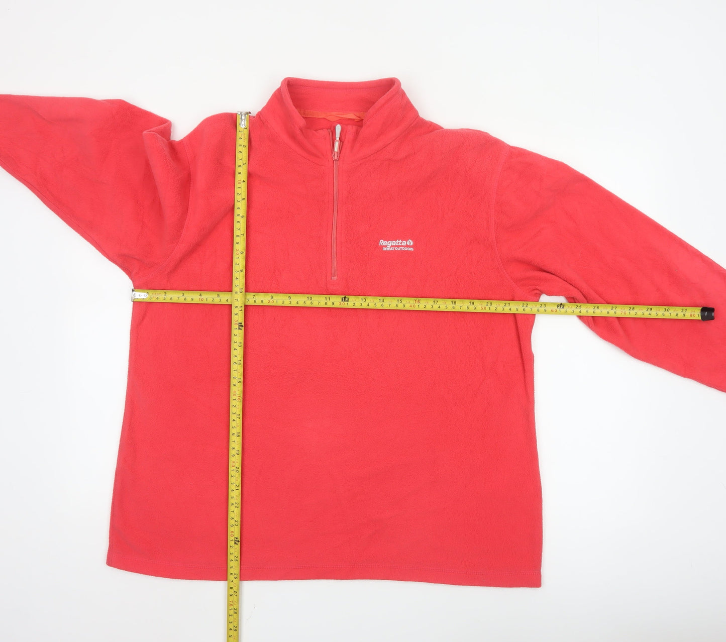 Regatta Women Red Fleece 1/4 Zip Pullover Sweatshirt UK 18