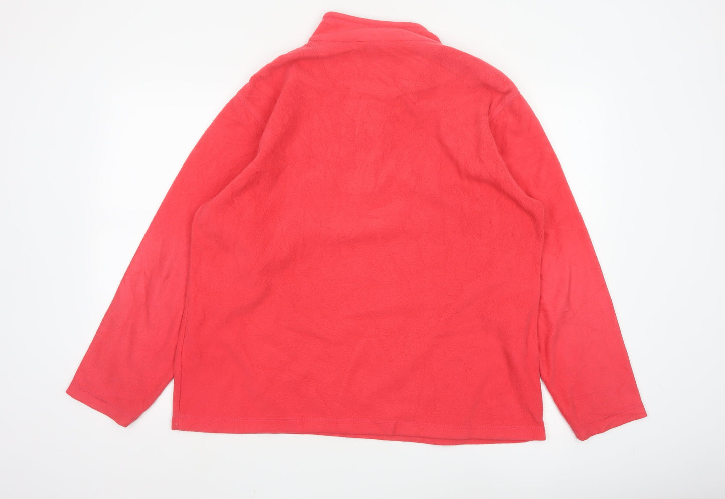 Regatta Women Red Fleece 1/4 Zip Pullover Sweatshirt UK 18